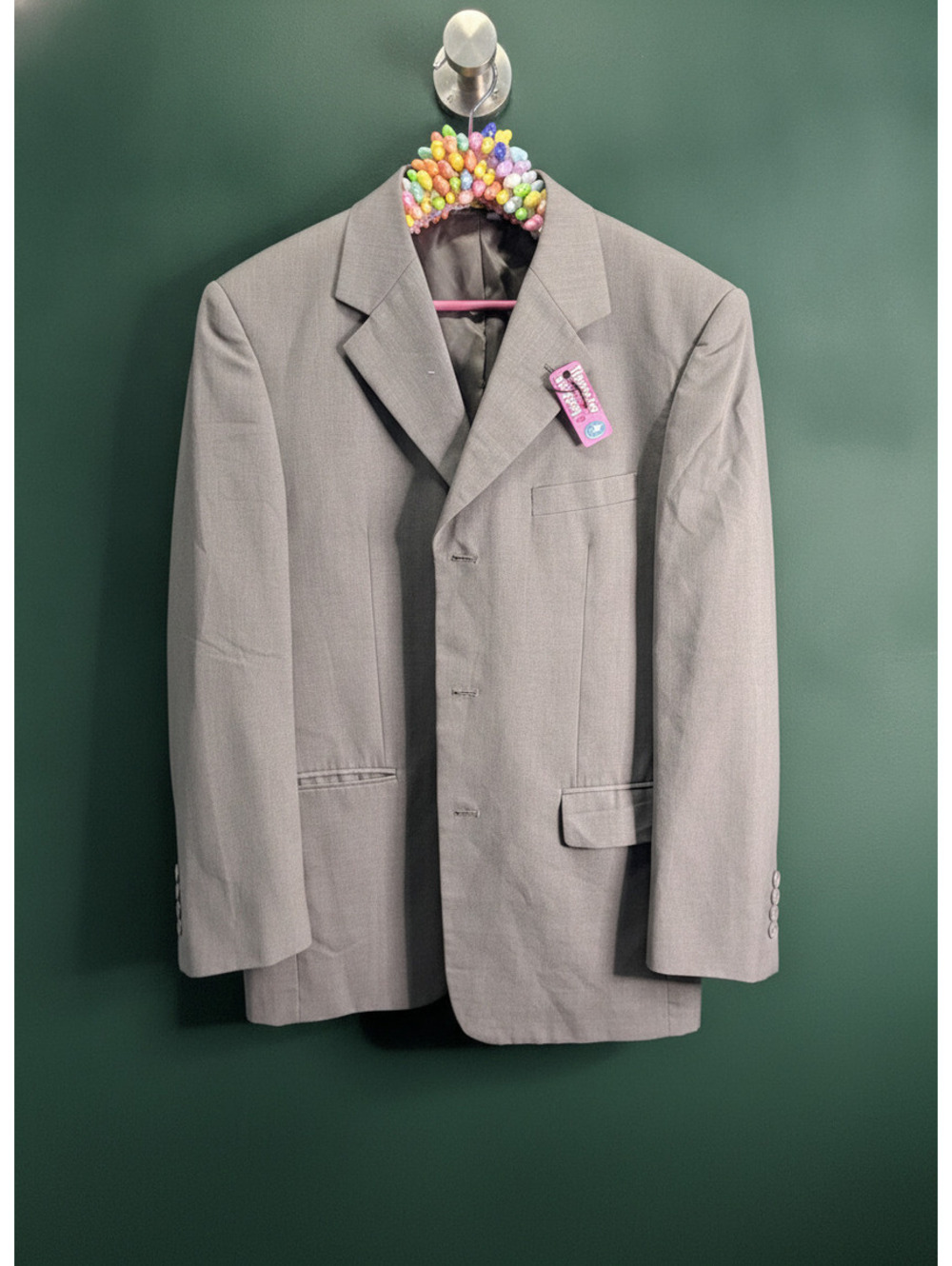 Deftduck Men's Gray Suit Jacket Blazer